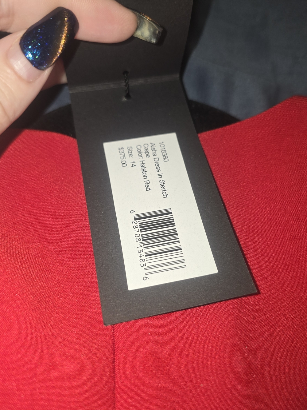 Halston Heritage Red Sleeveless V-Neck Tie-Waist Mini Dress - Picture 3 of 3